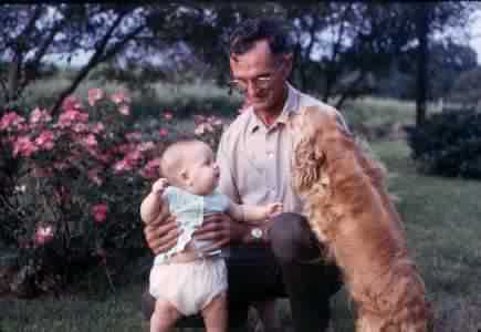 Lisa, Ruff, and Grandpa Crawford in 1966