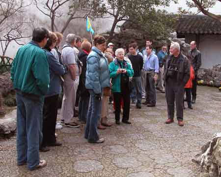 China Focus Tour Group at the Garden of the Fishing Net