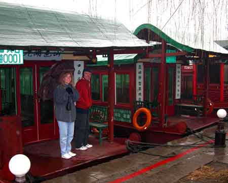 Tour boats on Daming Lake near Jinan