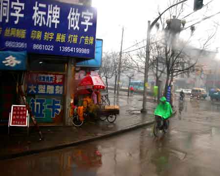 Typical street in Jinan