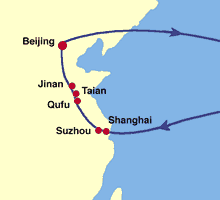 Map of tour route